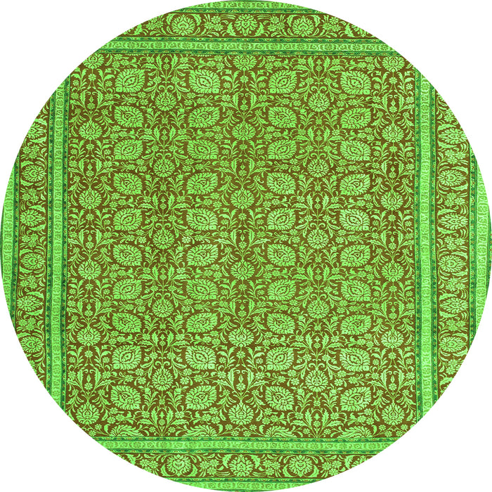 Machine Washable Persian Green Traditional Area Rugs, wshtr212grn