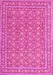 Machine Washable Persian Pink Traditional Rug, wshtr212pnk