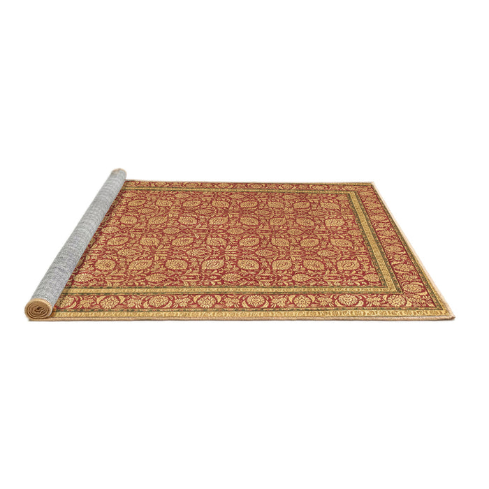 Sideview of Machine Washable Persian Brown Traditional Rug, wshtr212brn