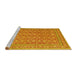 Sideview of Machine Washable Persian Yellow Traditional Rug, wshtr212yw