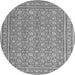 Machine Washable Persian Gray Traditional Rug, wshtr212gry