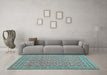 Machine Washable Persian Light Blue Traditional Rug in a Living Room, wshtr212lblu