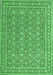Machine Washable Persian Emerald Green Traditional Area Rugs, wshtr212emgrn