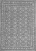 Serging Thickness of Machine Washable Persian Gray Traditional Rug, wshtr212gry