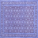 Square Persian Blue Traditional Rug, tr212blu