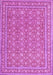 Machine Washable Persian Purple Traditional Area Rugs, wshtr212pur