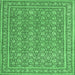 Square Persian Emerald Green Traditional Rug, tr212emgrn