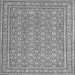 Round Machine Washable Persian Gray Traditional Rug, wshtr212gry