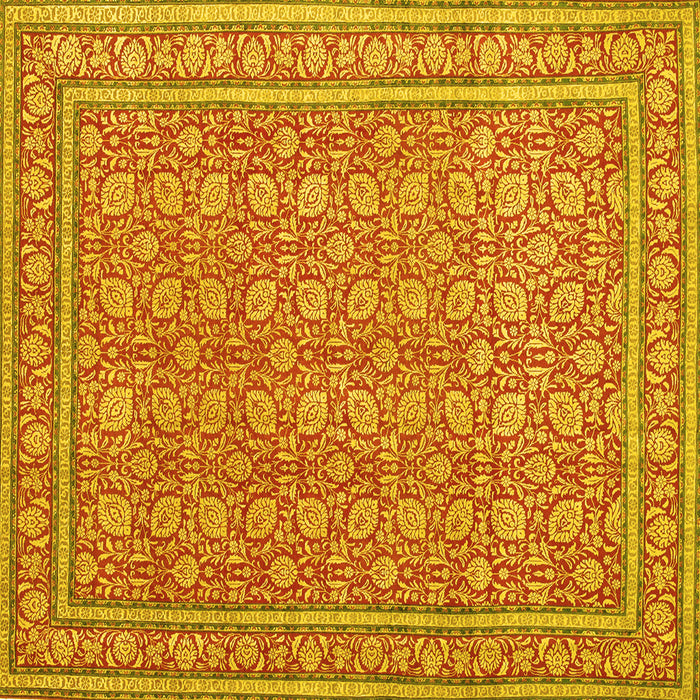 Square Persian Yellow Traditional Rug, tr212yw