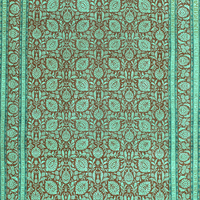 Machine Washable Persian Turquoise Traditional Area Rugs, wshtr212turq