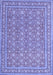 Machine Washable Persian Blue Traditional Rug, wshtr212blu