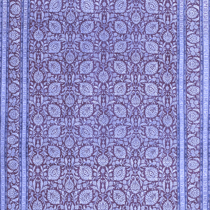 Machine Washable Persian Blue Traditional Rug, wshtr212blu