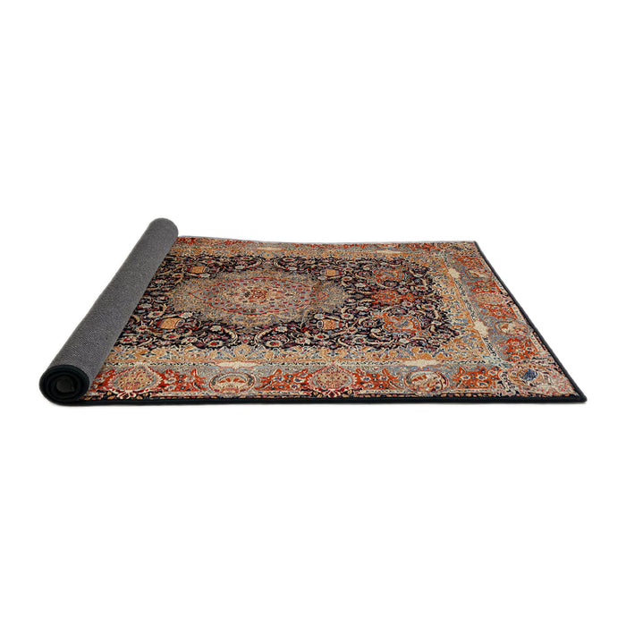Sideview of Traditional Light Copper Gold Persian Rug, tr213