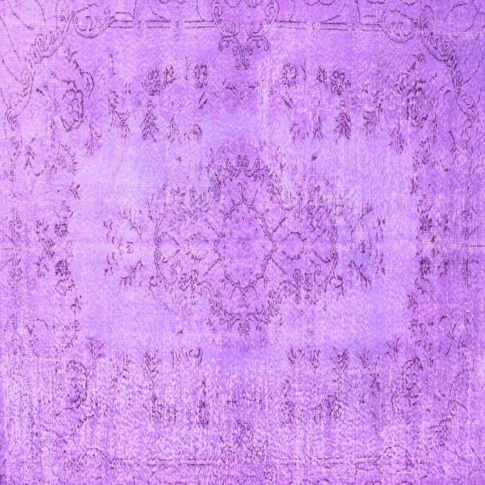 Square Machine Washable Persian Purple Traditional Area Rugs, wshtr2130pur