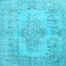 Square Persian Light Blue Traditional Rug, tr2130lblu