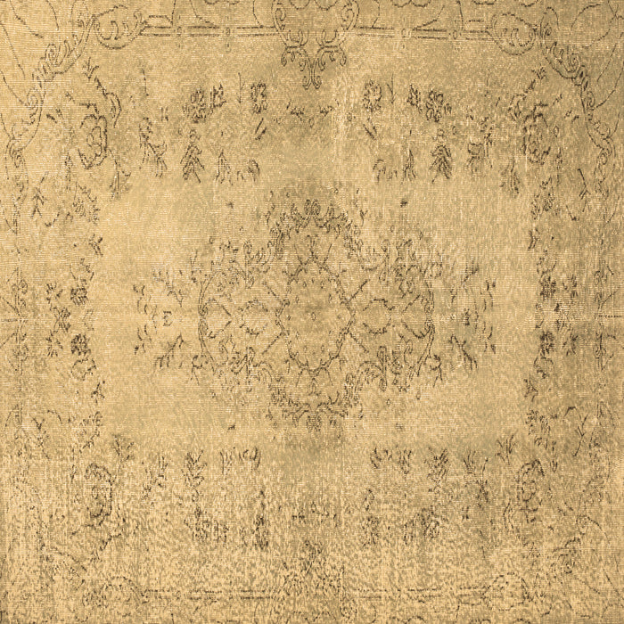 Square Machine Washable Persian Brown Traditional Rug, wshtr2130brn