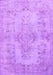 Machine Washable Persian Purple Traditional Area Rugs, wshtr2130pur