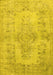 Machine Washable Persian Yellow Traditional Rug, wshtr2130yw