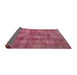 Sideview of Traditional Dark Pink Persian Rug, tr2131