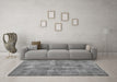 Machine Washable Persian Gray Bohemian Rug in a Living Room,, wshtr2131gry