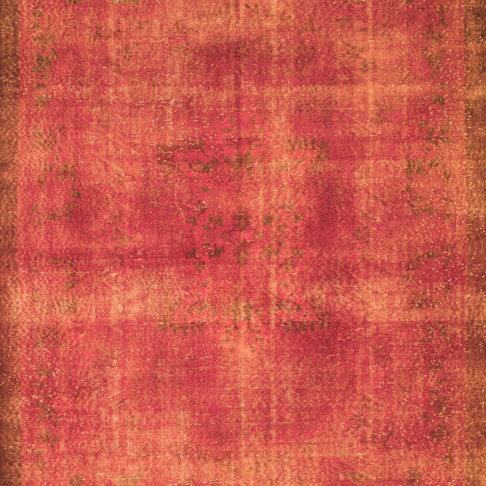 Serging Thickness of Machine Washable Persian Orange Bohemian Area Rugs, wshtr2131org