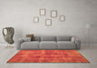 Machine Washable Persian Orange Bohemian Area Rugs in a Living Room, wshtr2131org