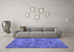 Machine Washable Persian Blue Bohemian Rug in a Living Room, wshtr2131blu