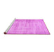 Sideview of Machine Washable Persian Pink Traditional Rug, wshtr2132pnk
