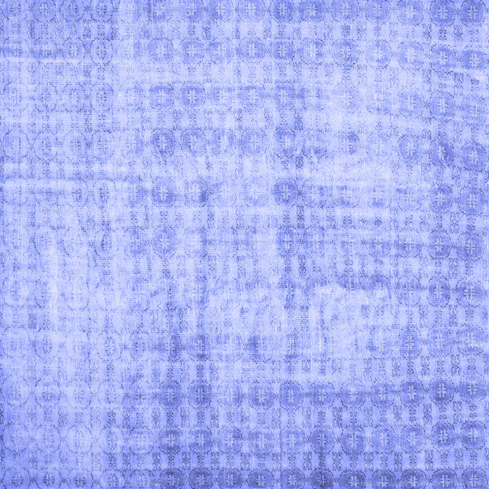 Square Machine Washable Persian Blue Traditional Rug, wshtr2132blu