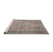 Sideview of Machine Washable Traditional Rose Dust Purple Rug, wshtr2133