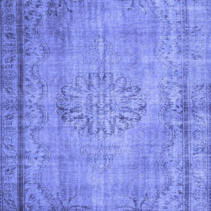Machine Washable Persian Blue Traditional Rug, wshtr2133blu