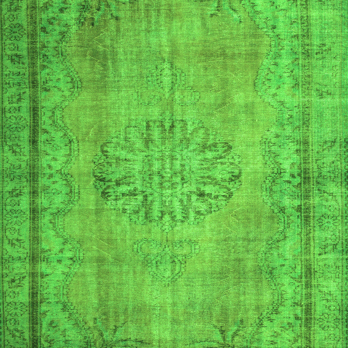 Serging Thickness of Machine Washable Persian Green Traditional Area Rugs, wshtr2133grn