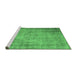 Sideview of Machine Washable Persian Emerald Green Traditional Area Rugs, wshtr2133emgrn
