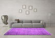 Machine Washable Persian Purple Traditional Area Rugs in a Living Room, wshtr2133pur