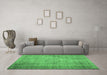 Machine Washable Persian Emerald Green Traditional Area Rugs in a Living Room,, wshtr2133emgrn
