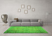 Machine Washable Persian Green Traditional Area Rugs in a Living Room,, wshtr2133grn