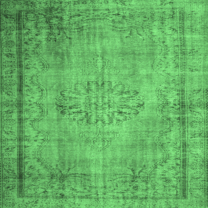 Square Persian Emerald Green Traditional Rug, tr2133emgrn