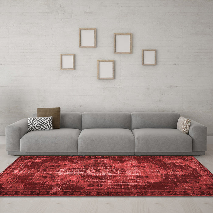 Bohemian Red Washable Rugs