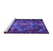 Sideview of Machine Washable Persian Purple Bohemian Area Rugs, wshtr2134pur