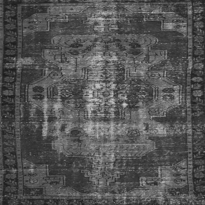 Round Machine Washable Persian Gray Bohemian Rug, wshtr2134gry