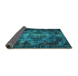 Sideview of Persian Turquoise Bohemian Rug, tr2134turq