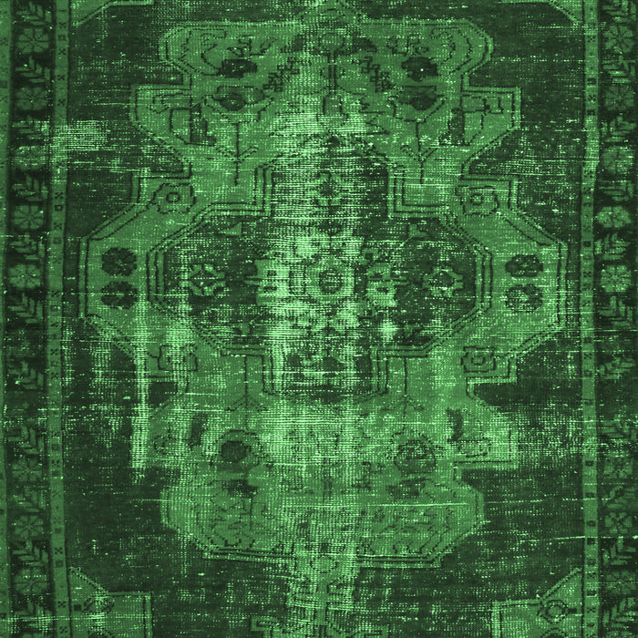 Machine Washable Persian Emerald Green Bohemian Area Rugs, wshtr2134emgrn