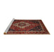 Sideview of Machine Washable Traditional Saffron Red Rug, wshtr2135