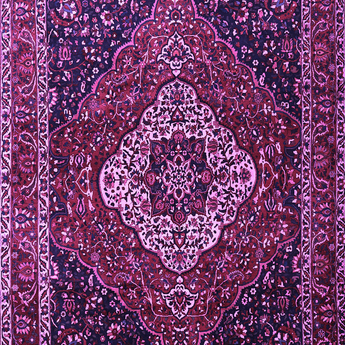 Machine Washable Medallion Purple Traditional Area Rugs, wshtr2135pur