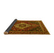 Sideview of Medallion Yellow Traditional Rug, tr2135yw