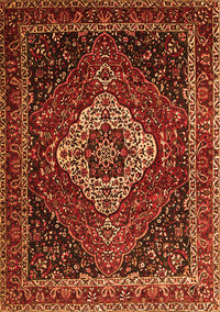 Medallion Orange Traditional Rug, tr2135org