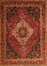 Medallion Orange Traditional Rug, tr2135org