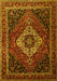 Medallion Yellow Traditional Rug, tr2135yw