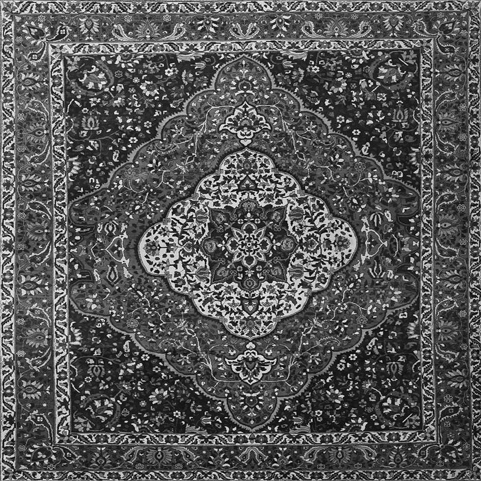 Serging Thickness of Medallion Gray Traditional Rug, tr2135gry
