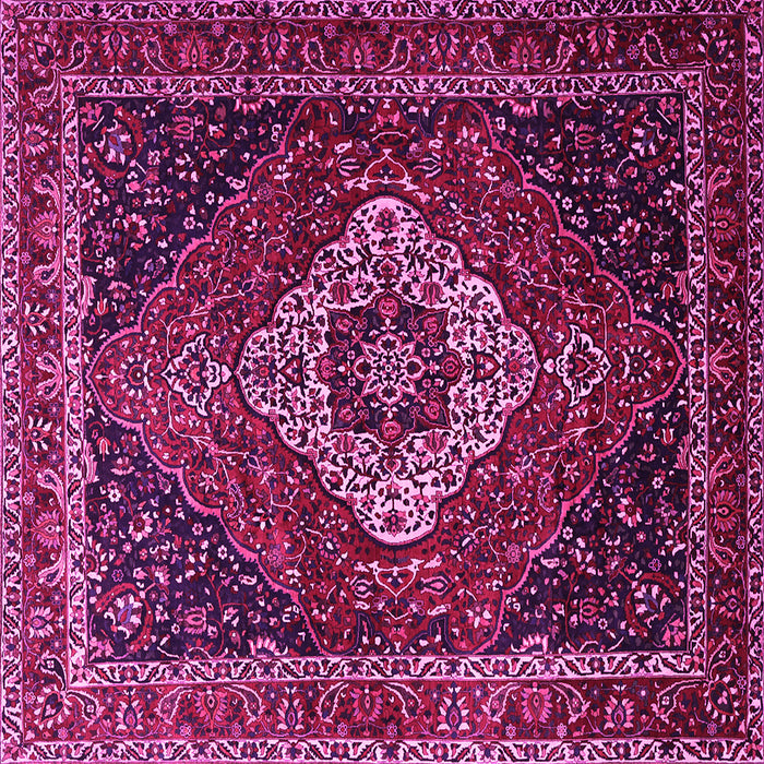 Square Medallion Pink Traditional Rug, tr2135pnk
